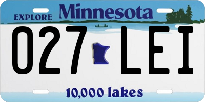 MN license plate 027LEI