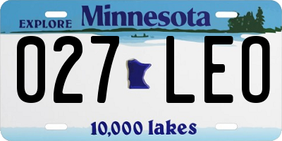 MN license plate 027LEO