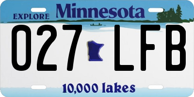 MN license plate 027LFB