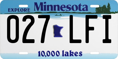 MN license plate 027LFI