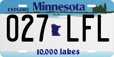 MN license plate 027LFL