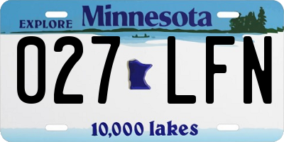 MN license plate 027LFN
