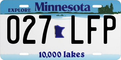 MN license plate 027LFP
