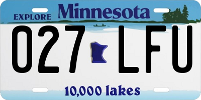 MN license plate 027LFU