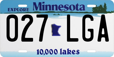 MN license plate 027LGA