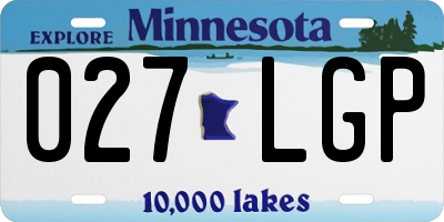 MN license plate 027LGP