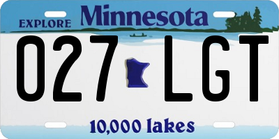 MN license plate 027LGT