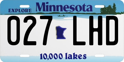 MN license plate 027LHD