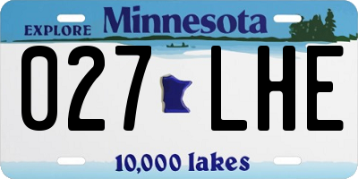 MN license plate 027LHE