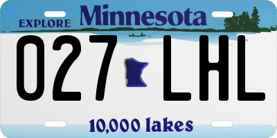 MN license plate 027LHL