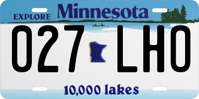 MN license plate 027LHO