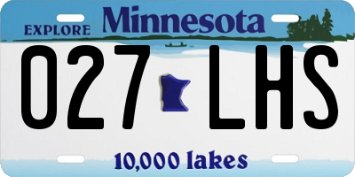 MN license plate 027LHS