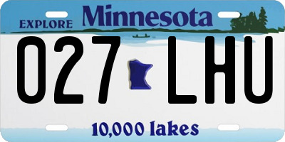 MN license plate 027LHU