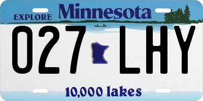MN license plate 027LHY