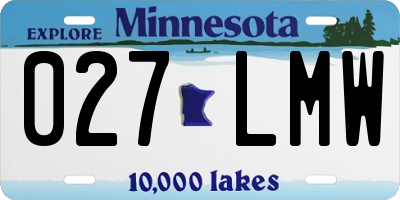 MN license plate 027LMW