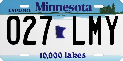 MN license plate 027LMY