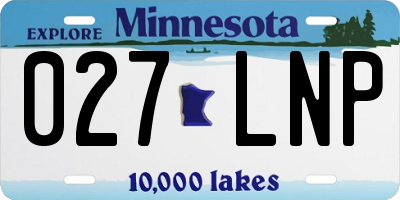 MN license plate 027LNP