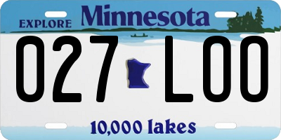 MN license plate 027LOO