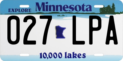 MN license plate 027LPA