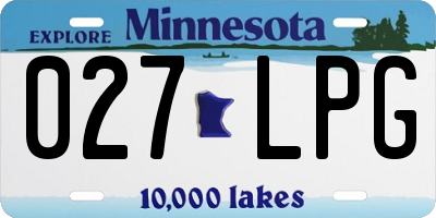 MN license plate 027LPG