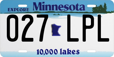 MN license plate 027LPL