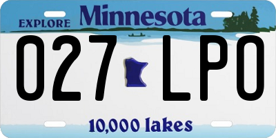 MN license plate 027LPO