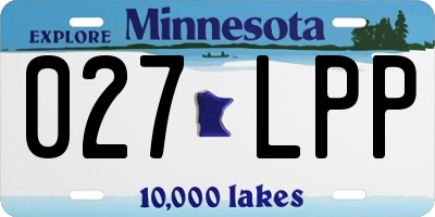 MN license plate 027LPP