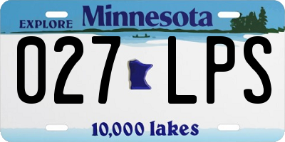 MN license plate 027LPS