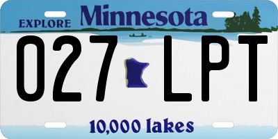 MN license plate 027LPT