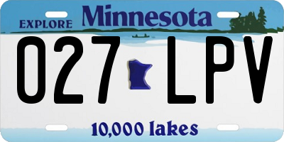 MN license plate 027LPV