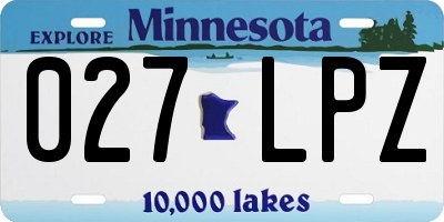 MN license plate 027LPZ