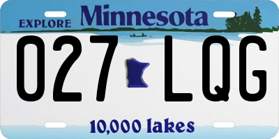 MN license plate 027LQG