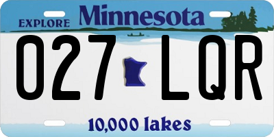 MN license plate 027LQR