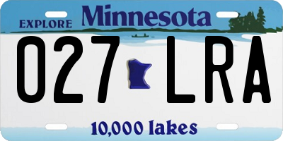 MN license plate 027LRA