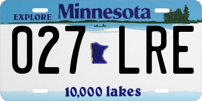 MN license plate 027LRE