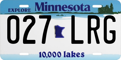 MN license plate 027LRG