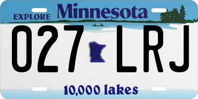 MN license plate 027LRJ