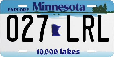 MN license plate 027LRL