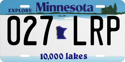 MN license plate 027LRP
