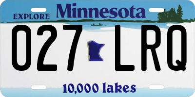 MN license plate 027LRQ