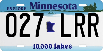 MN license plate 027LRR