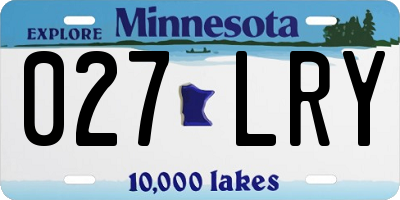MN license plate 027LRY