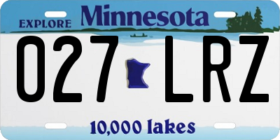 MN license plate 027LRZ