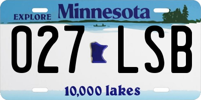 MN license plate 027LSB