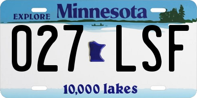 MN license plate 027LSF