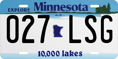 MN license plate 027LSG