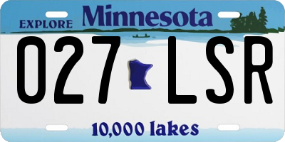MN license plate 027LSR