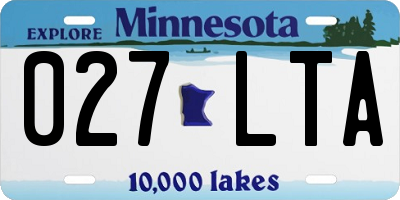MN license plate 027LTA