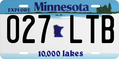 MN license plate 027LTB