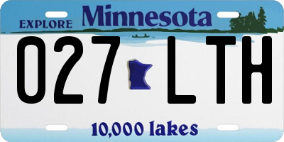 MN license plate 027LTH